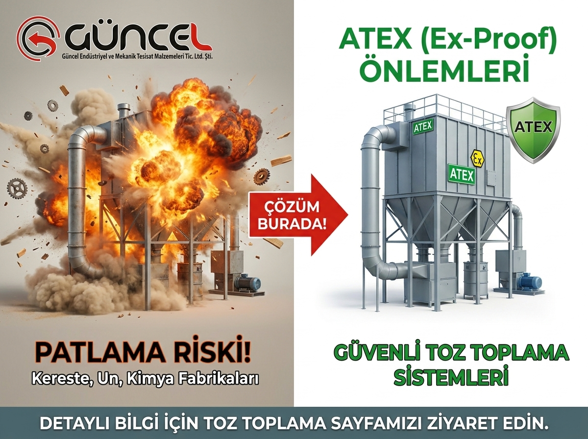 Endüstriyel Toz Toplama: ATEX ve Patlama (Ex-Proof) Riski