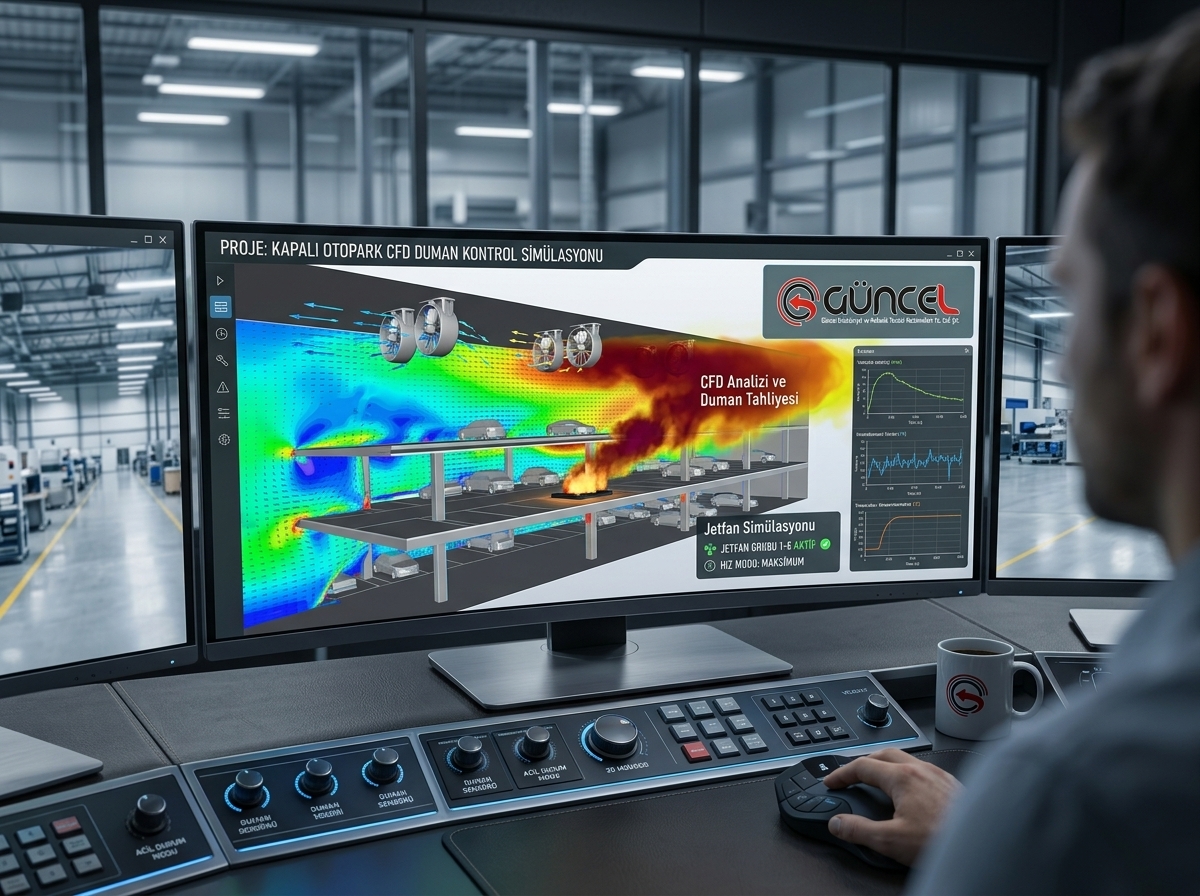 Otopark Jetfan CFD Analizi Hız Vektörleri