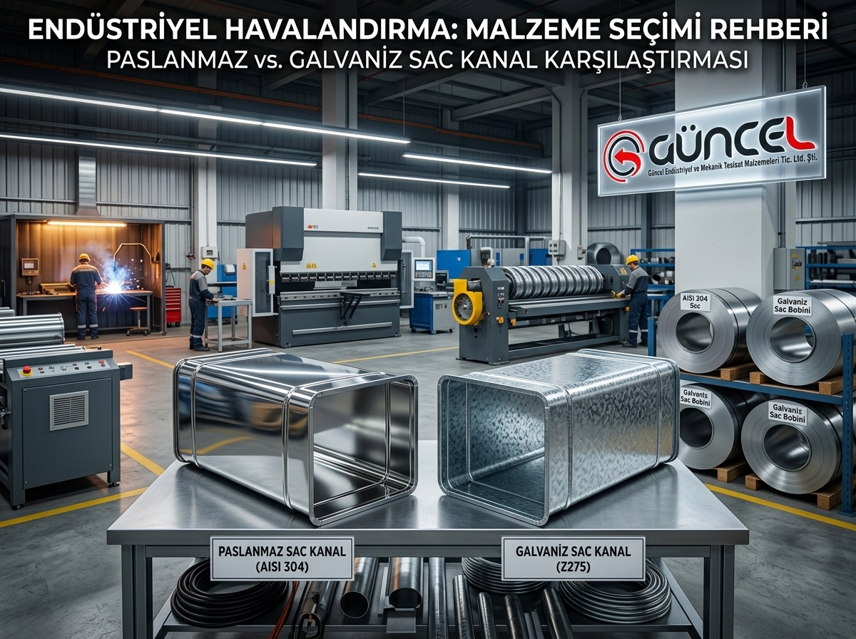 Endüstriyel Hava Kanalı Seçimi: Paslanmaz Sac vs. Galvaniz Sac