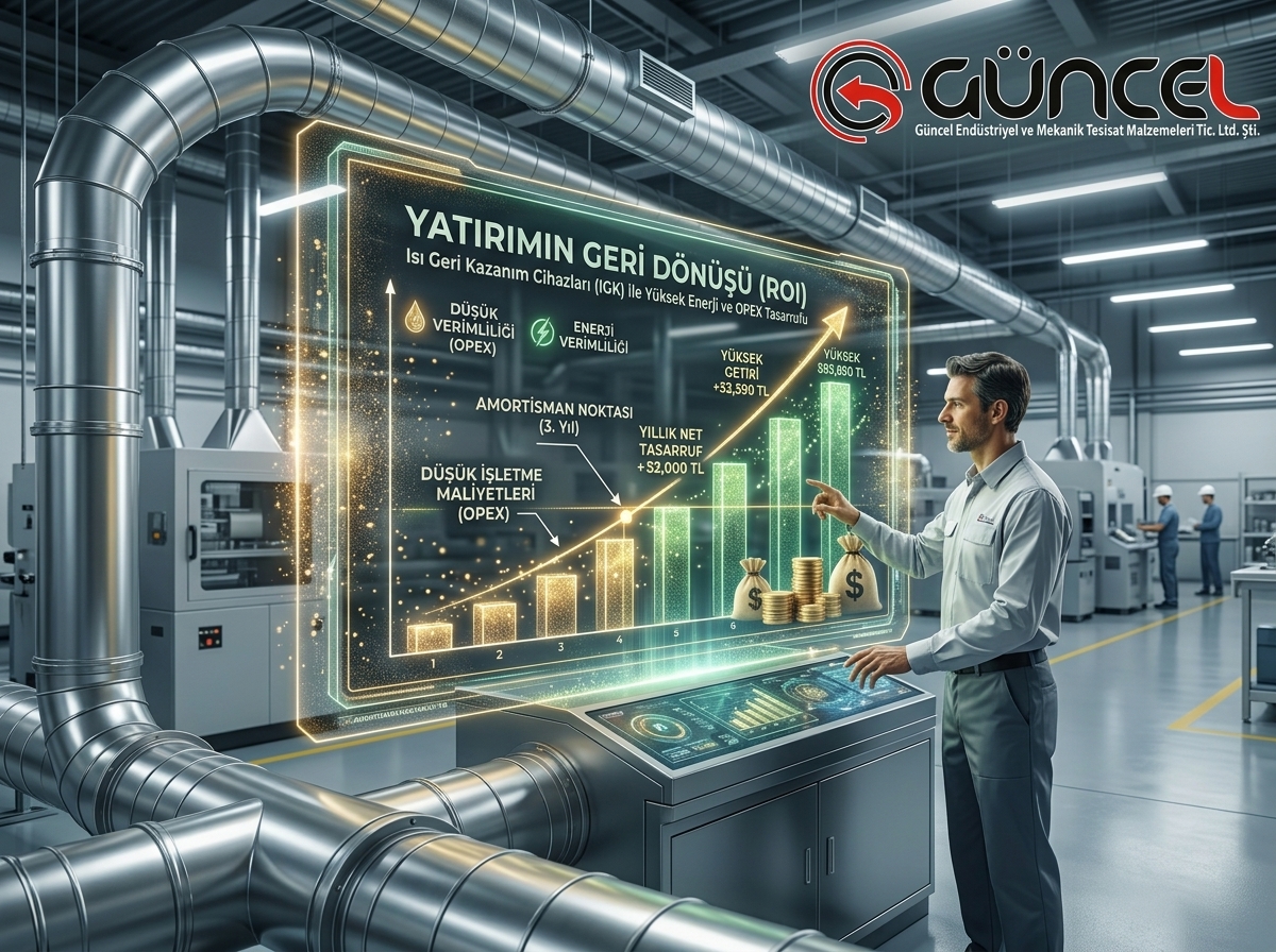 Isı Geri Kazanım Cihazı Amortisman Süresi (CAPEX vs OPEX) Grafiği
